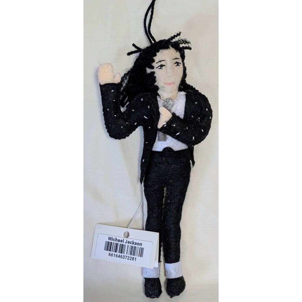 Silk Road Bazaar Michael Jackson King of Pop Felt Christmas Ornament Doll